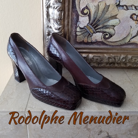 NWT Rodolphe Menudier Vero Cuoio Heels - Picture 3 of 11